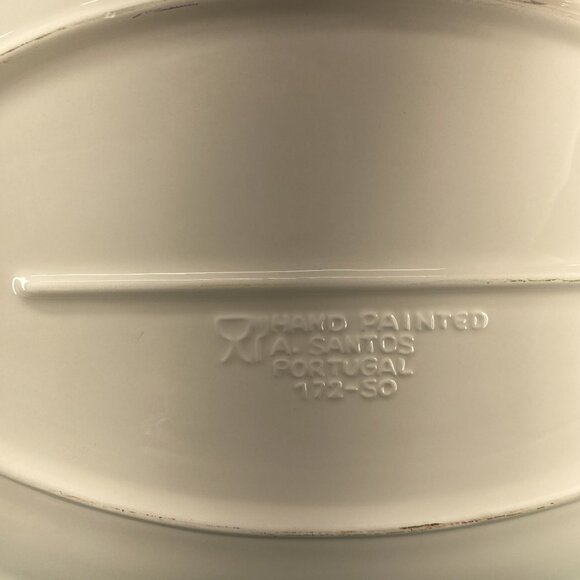 EXTRA LARGE PLATTER -- Fruit Design, Oversized, Hand Painted, Ceramic, Vintage - Picture 8 of 8